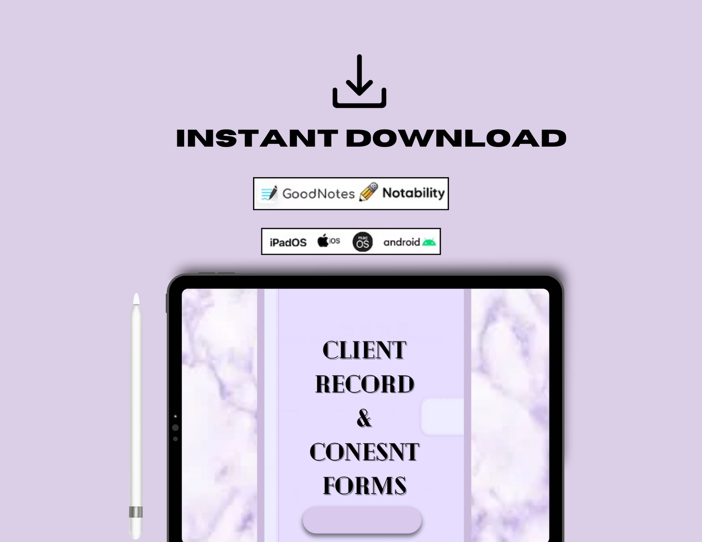 Digital Lash Tech Client Record & Consent Form Book