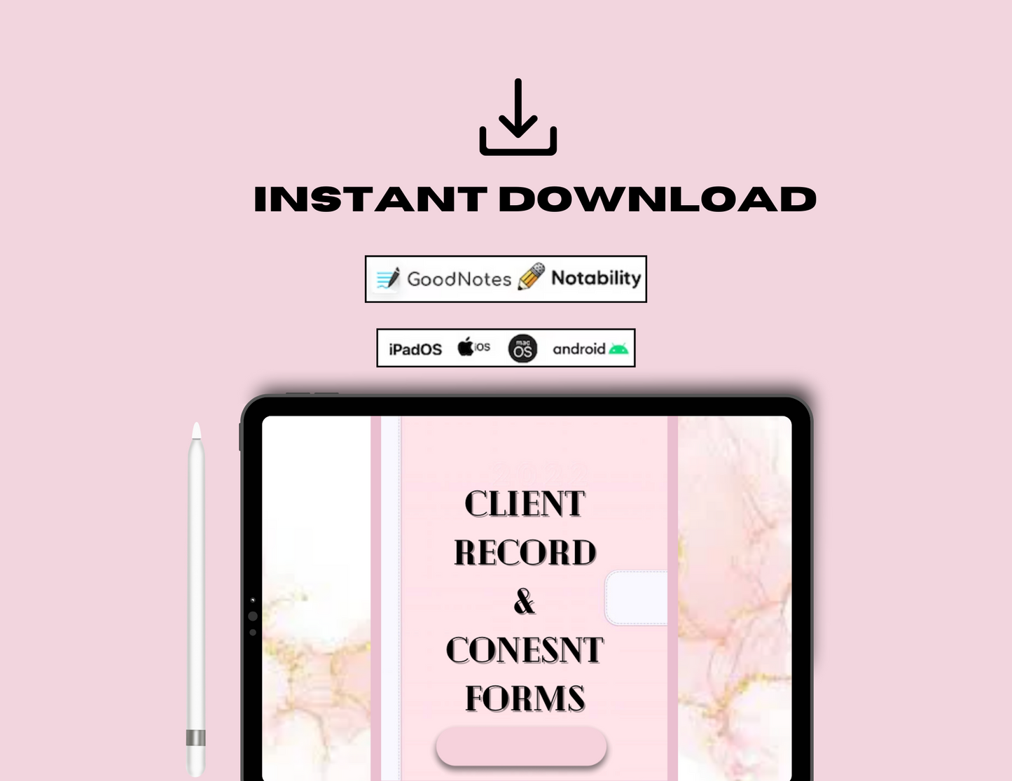 Digital Lash Tech Client Record & Consent Form Book